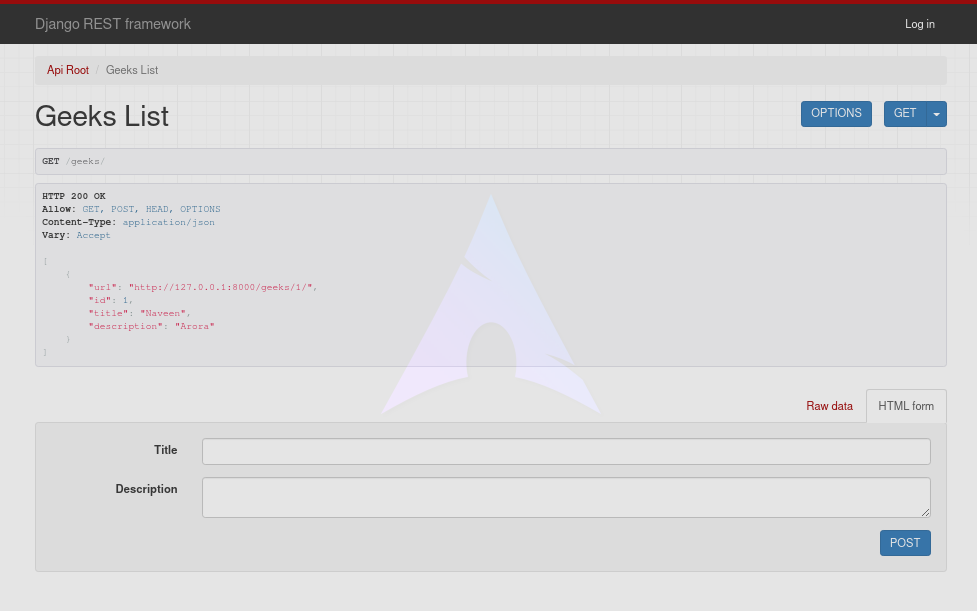 hyperlinkedmodelserializer-Django-REST-Framework