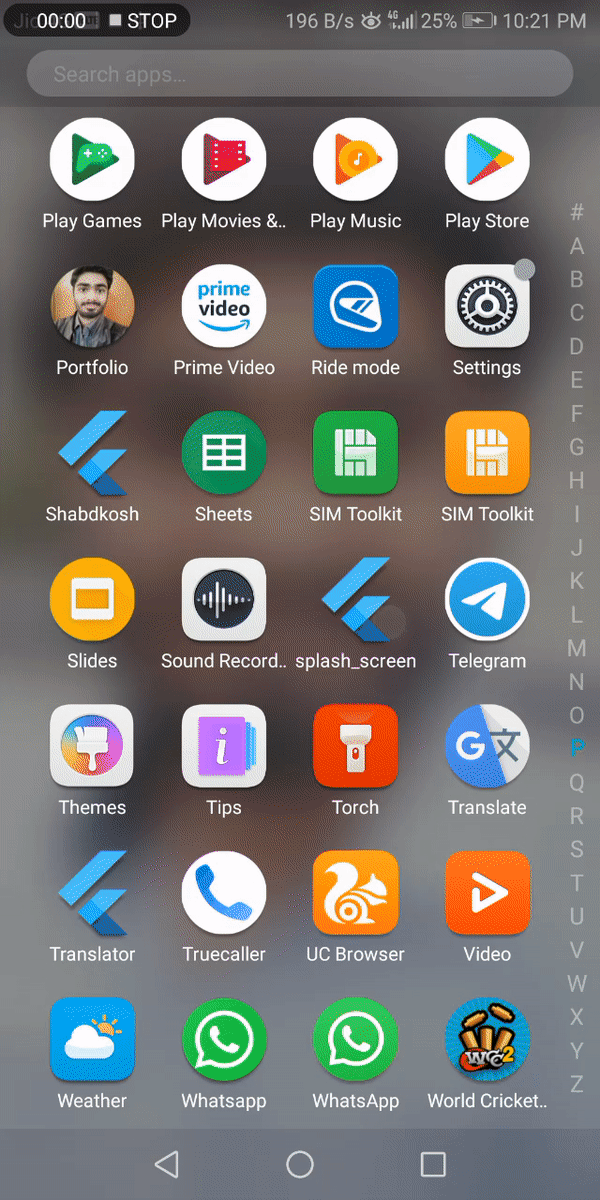 splash in flutter