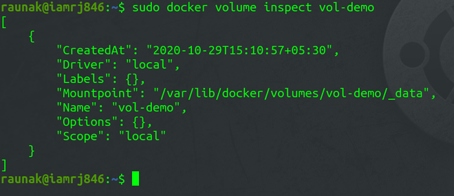  Inspecting Docker Volumes