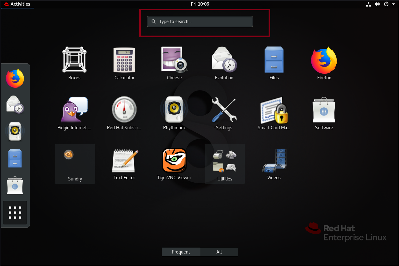 Redhat Linux GUI Interface