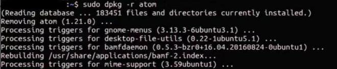 removing package using debian package manager