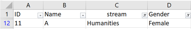 Click the drop-down arrow for the filter you want to clear
