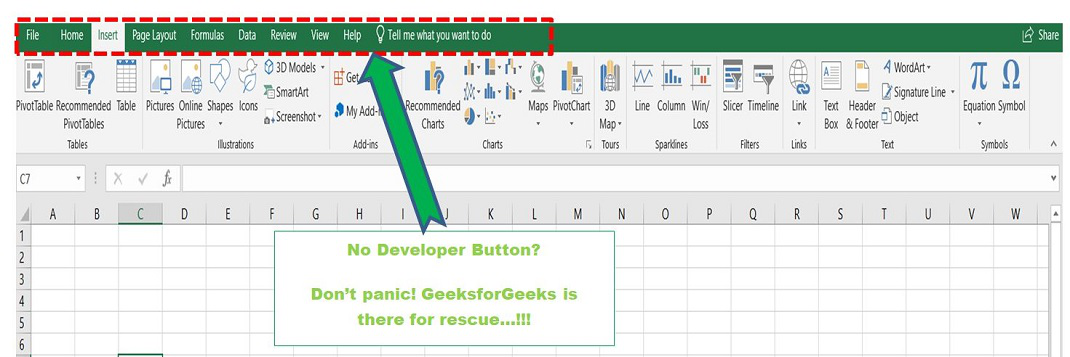 Developer Tab