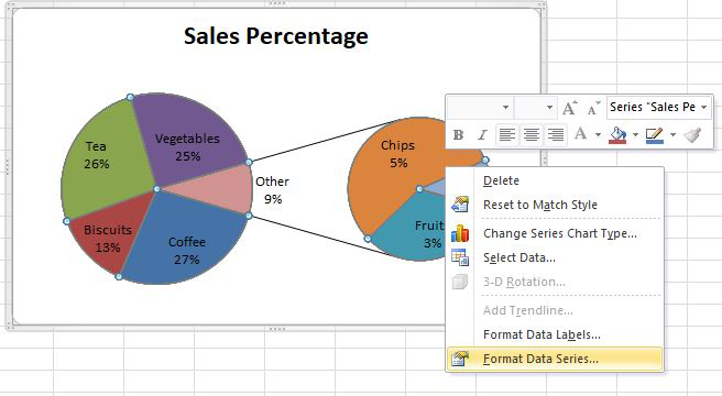 How to Create Pie of Pie Chart in Excel