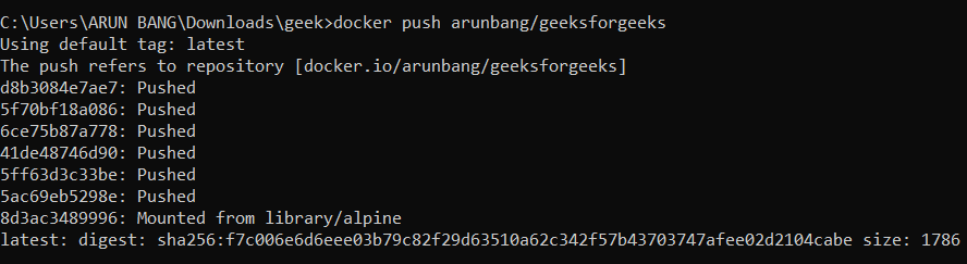 Pushing Docker Image