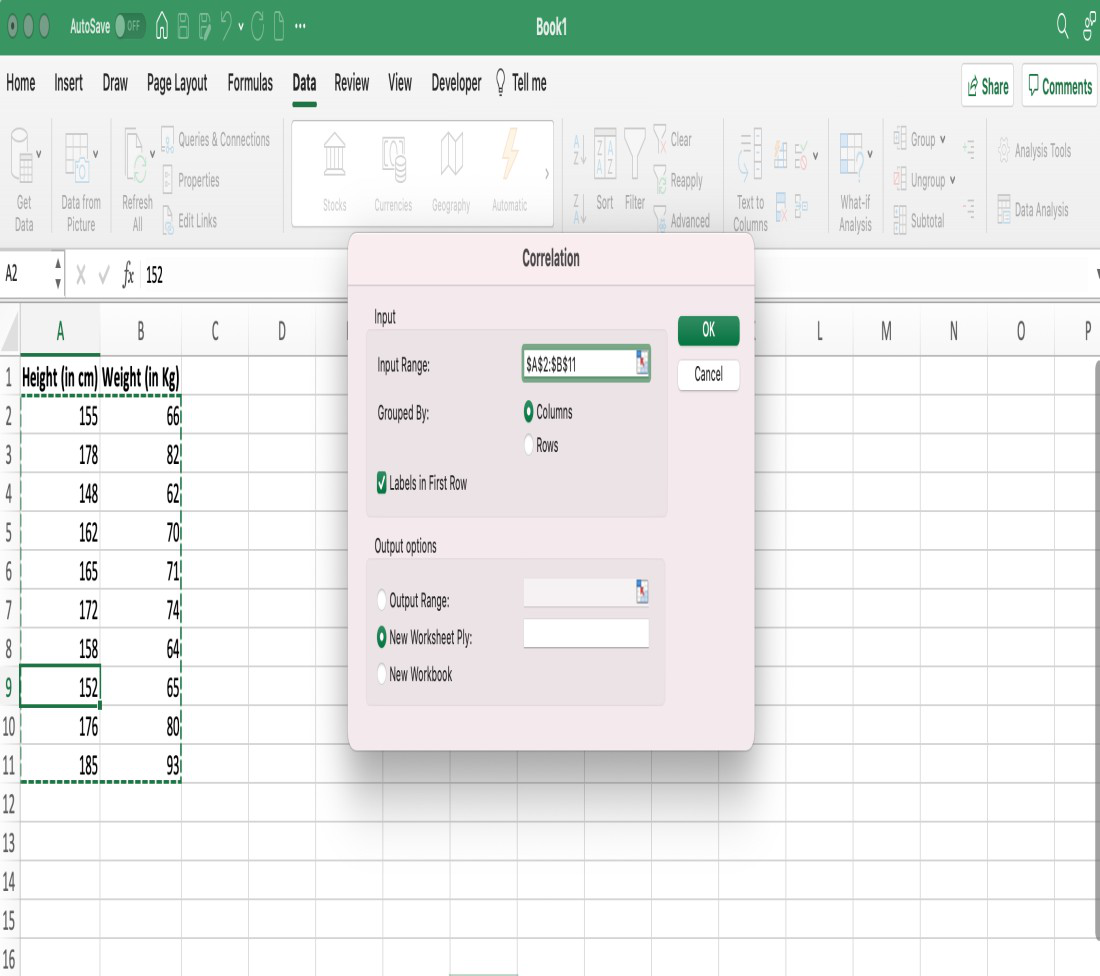 How to Calculate Correlation in Excel