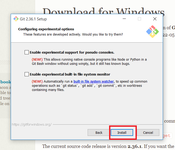 Clicking-install