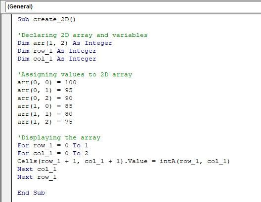 Code-to-create-a-2d-array