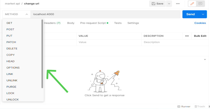 Select the HTTP Method(Postman)