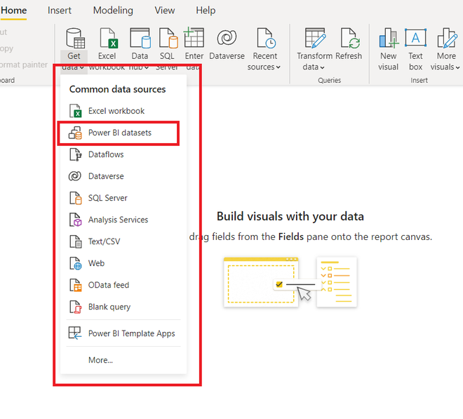 Connecting to datasets in the Power BI service from Desktop