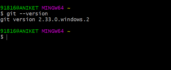 Checking GitBash