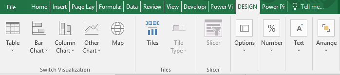 Select the Design tab 