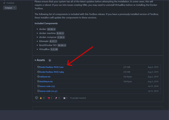downloading docker toolbox