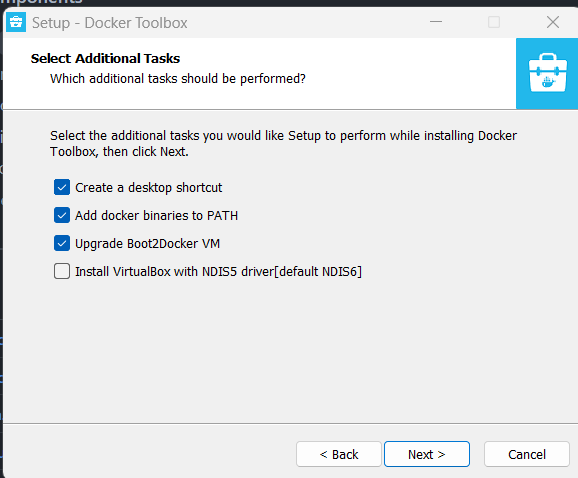Select the task and path 
