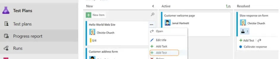 Azure Test plans 
