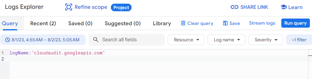 Logs GCP 