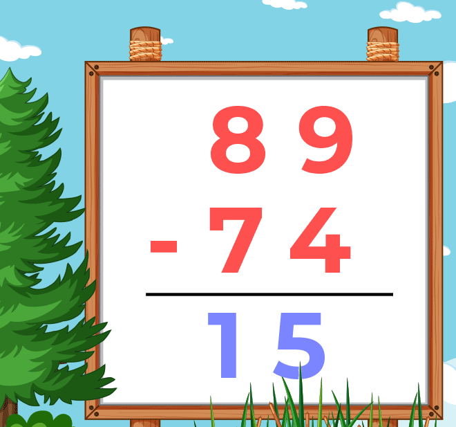 Subtraction By Regrouping Illustration