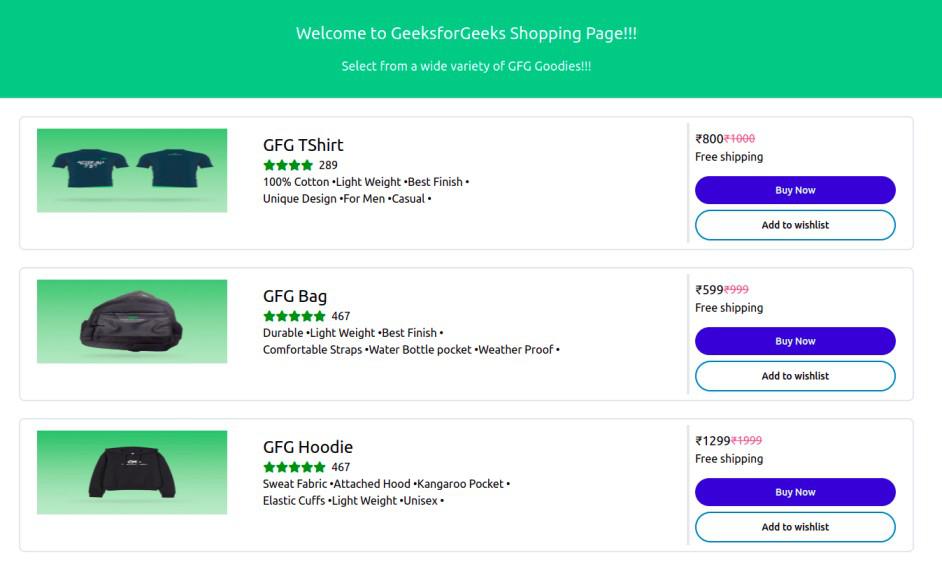 Product List Page Template