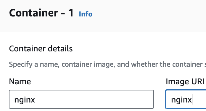 Container details 