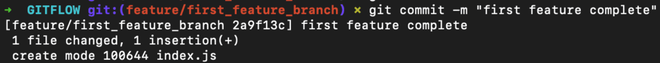 Create a commit on the feature branch