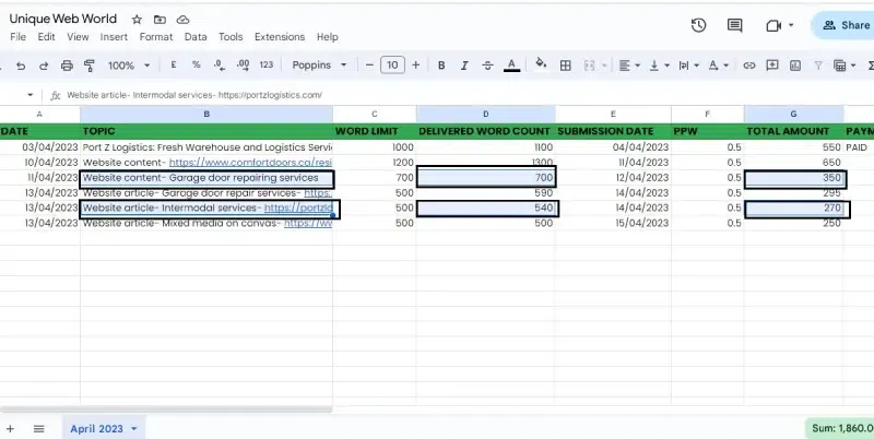 Clear Cell Content in Google Sheets