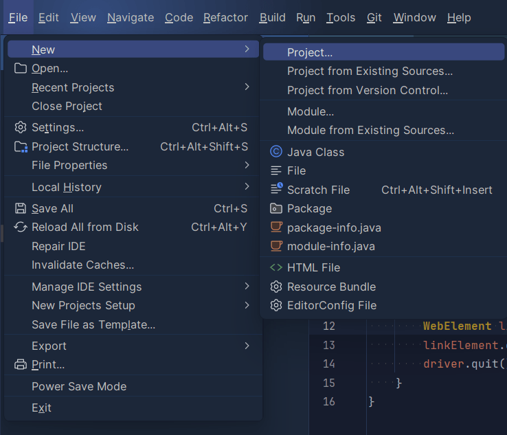 Creating a Project