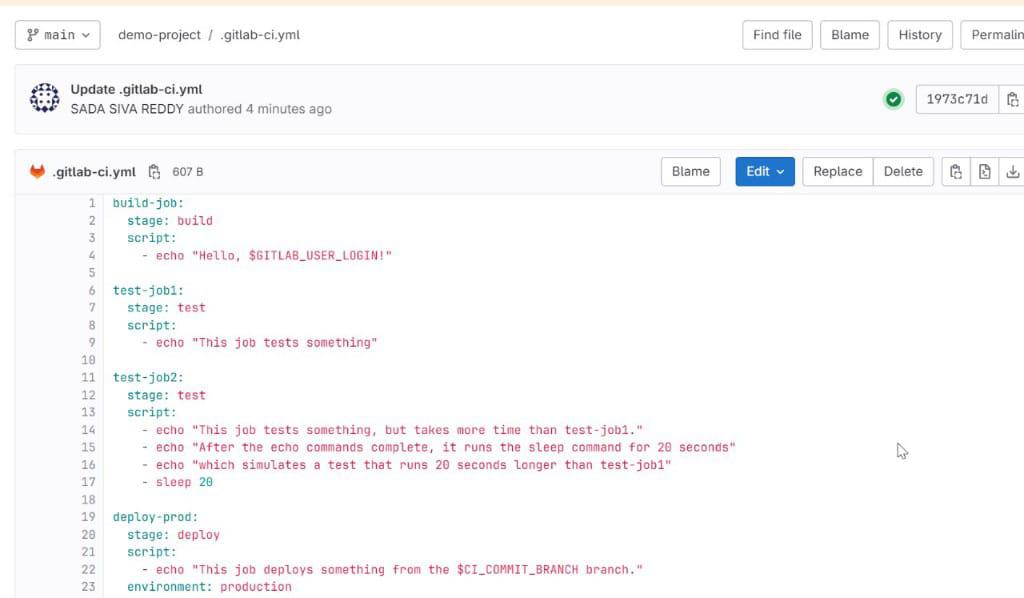 Gitlab CI/CD pipeline 
