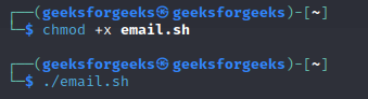 save and execute the script