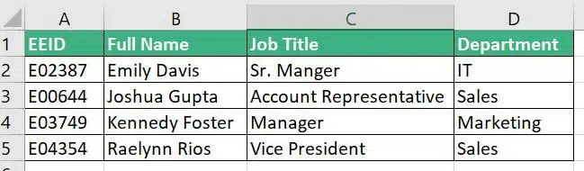 Alphabetize in Excel