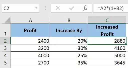 Calculate Percentage in Excel