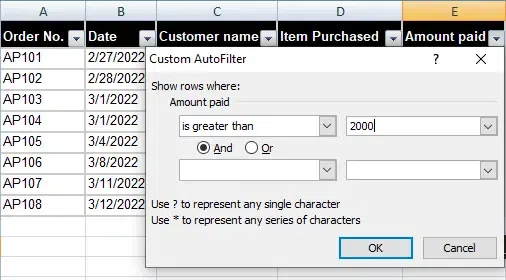 How to Add, Use and Remove Filter in Excel