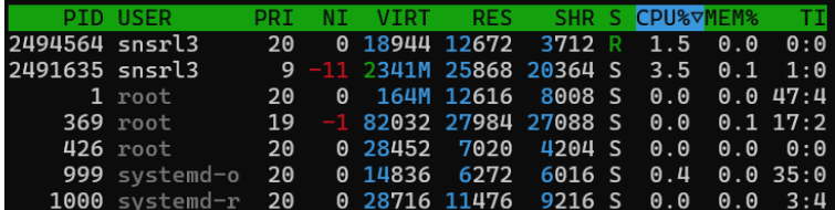 htop -d  <delay>