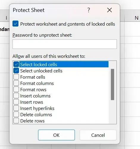 Lock Cells In Excel