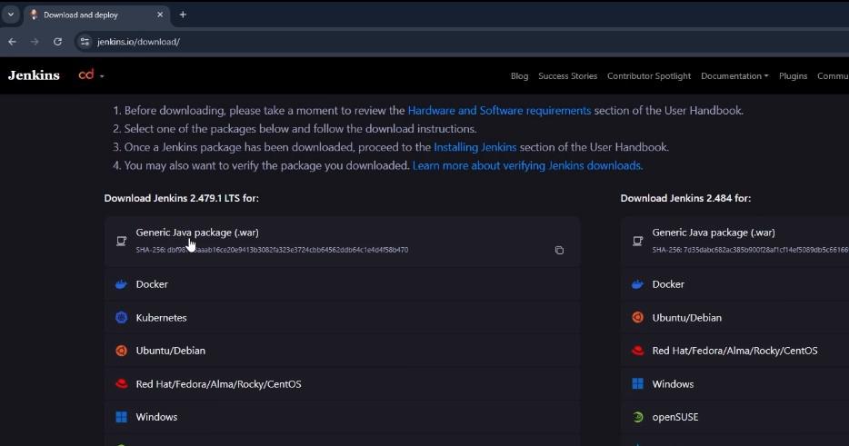 Jenkins Download Page