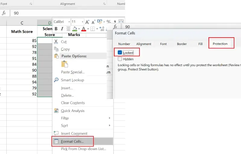 Lock Cells In Excel