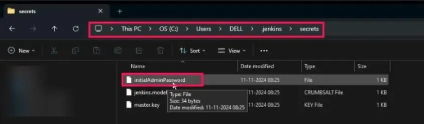 initialAdminPassword-file-located