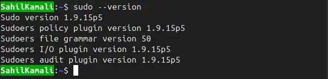 sudo---version