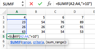 sumif