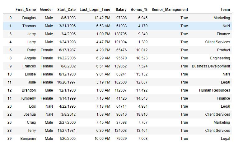 Pandas DataFrame query()