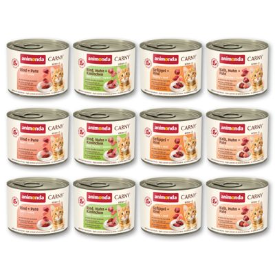 Mix Sparpaket animonda Carny Kitten 12 x 200 g