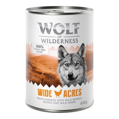 Wolf of Wilderness Arctic Spirit, 400 g. Single Protein, apto para perros sensibles, 100 % receta sin cereales, 100% grain-free recipe, fresh reindeer with wild berries, roots and wild herbs.