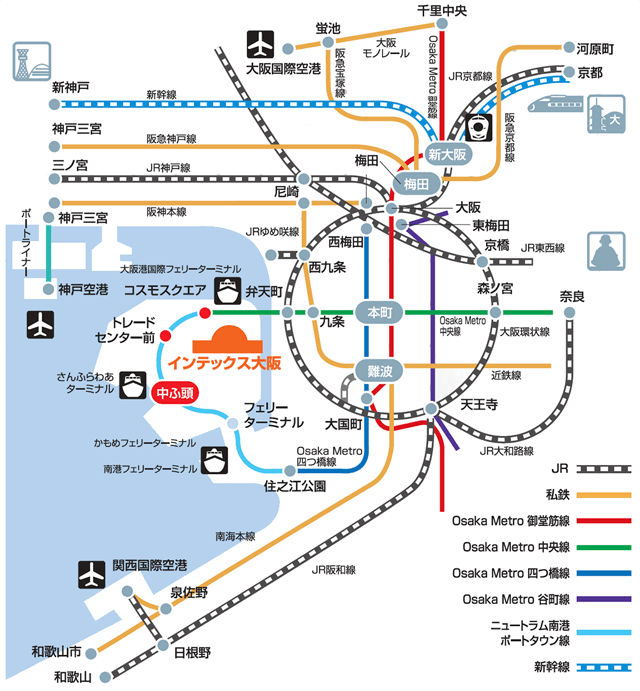 インテックス大阪・交通図