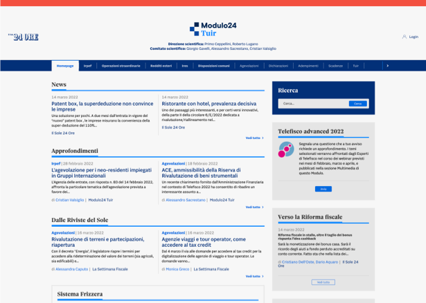 Modulo Tuir dashboard