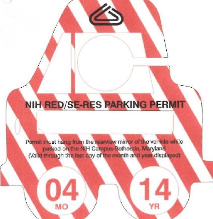 NIH Red Parking Permit