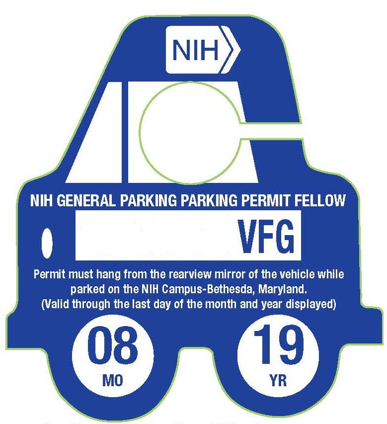 NIH Red Parking Permit