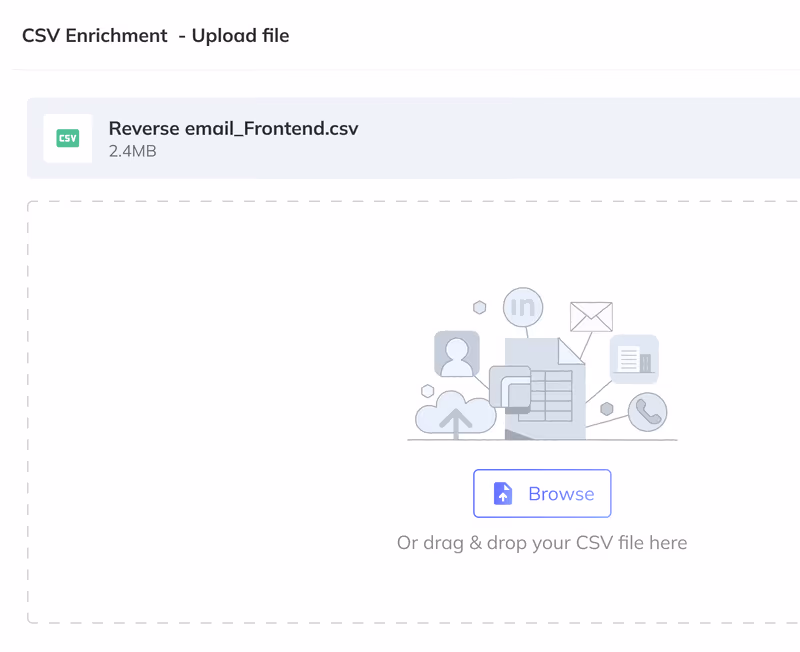 Enrich your contacts in minutes