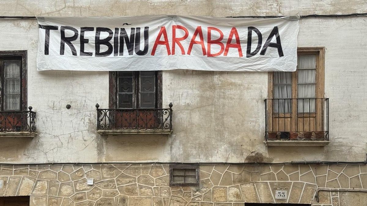 Carteles a favor de la anexión de Álava, esta semana en Treviño