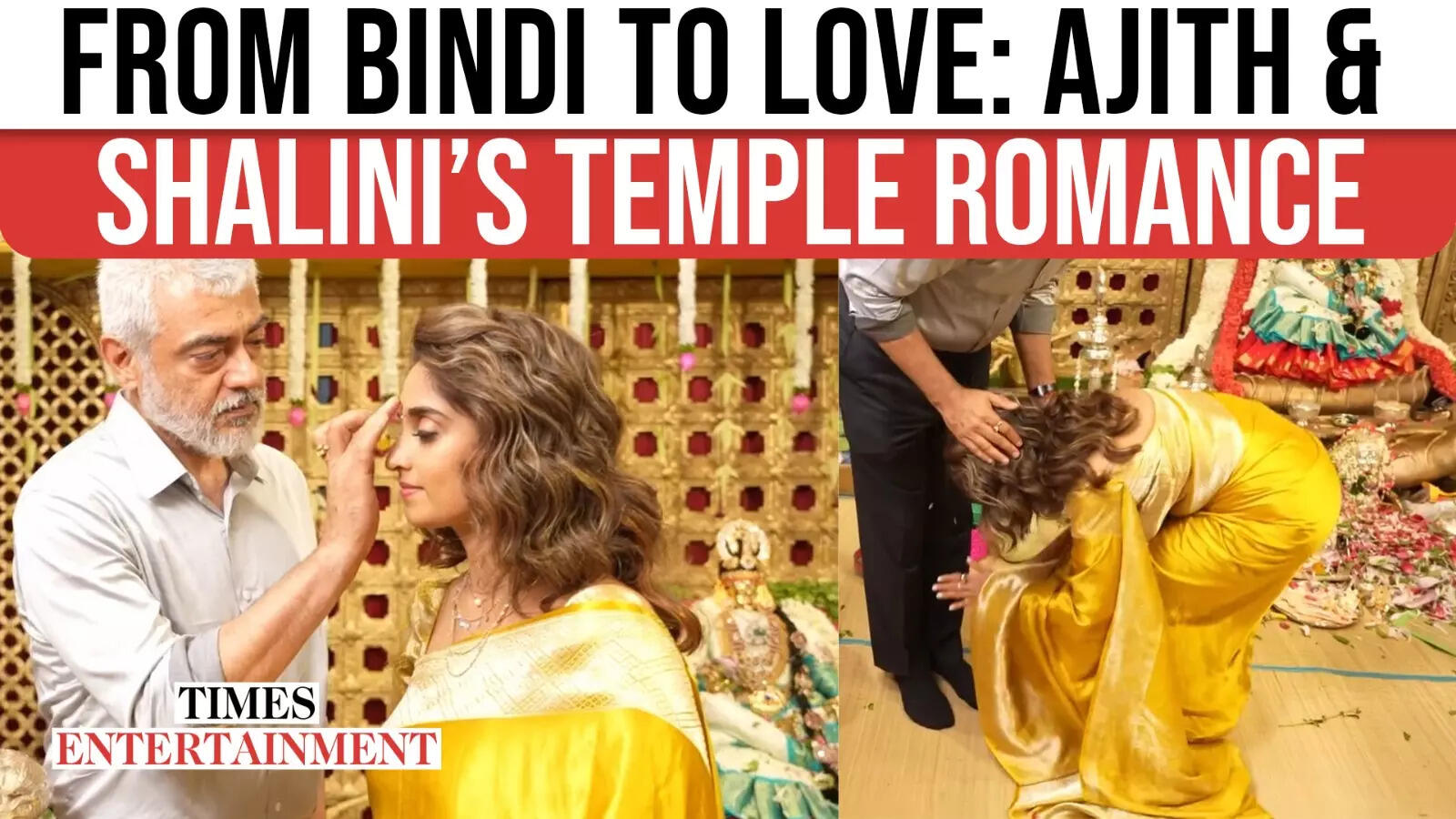 Ajith Kumar&rsquo;s tender temple gesture for Shalini wins hearts online