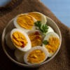 Boiled eggs, dressed up