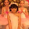 Article image for: <i class="tbold">aaradhya bachchan</i> poses with ballerinas at Akash Amabni's engagement